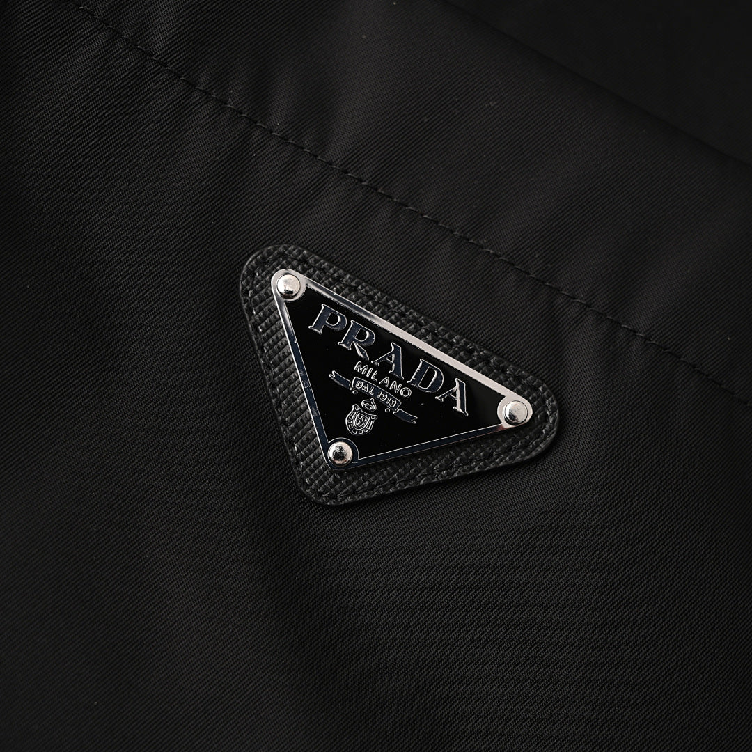 Prada Nylon Double-Pocket Short-Sleeve Shirt — 2026 Collection