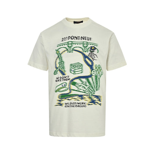 Louis Vuitton Multi-Print Short-Sleeve T-Shirt — Graphic Monogram Edition