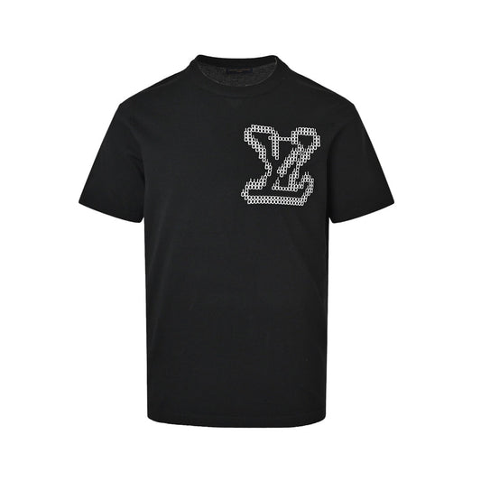 Louis Vuitton Chain-Ring LV Logo Embroidered T-Shirt