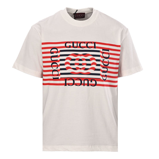 Gucci Nautical Wave-Print Short-Sleeve Shirt