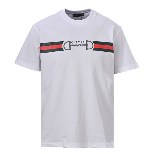 Gucci Horsebit & Web Detail Short-Sleeve T-Shirt