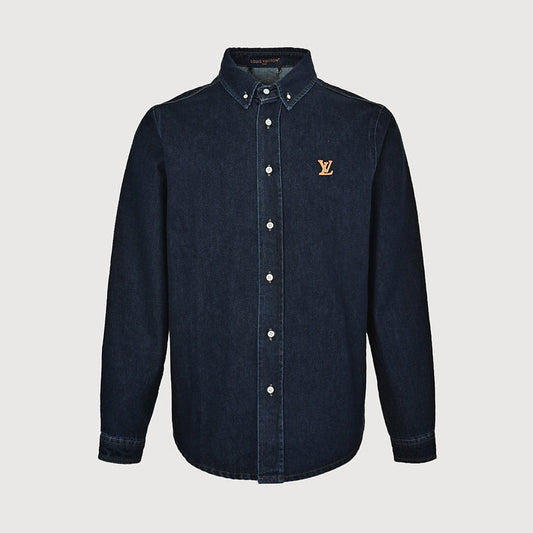 LOUIS VUITTON Dark Indigo Denim Button-Down Shirt