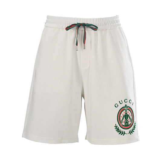 Gucci Crest Emblem Cotton Fleece Shorts – Off-White