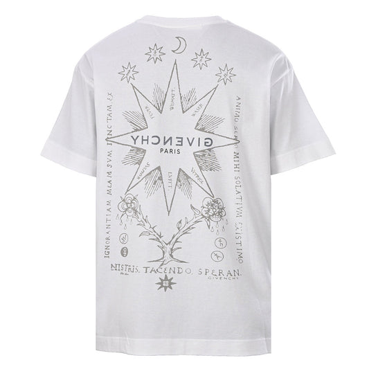 Givenchy Paris Star & Moon Logo Oversized T-Shirt – White
