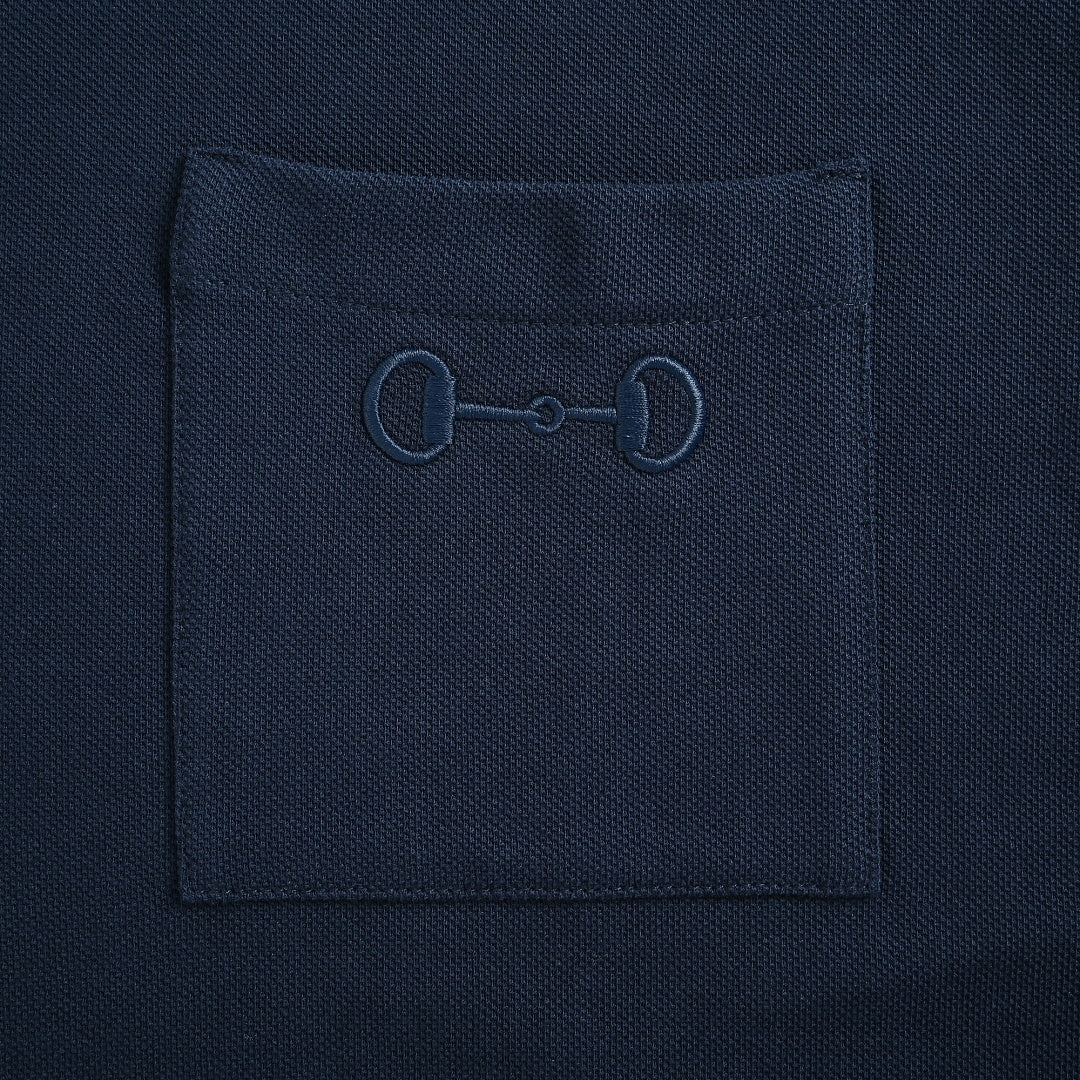 Gucci 2026 Horsebit Pocket T-Shirt — Navy | Made in Italy