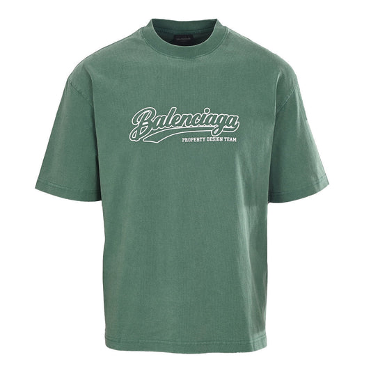 Balenciaga Property Design Team Script Logo T-Shirt – Forest Green