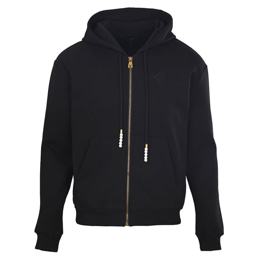 Louis Vuitton Pearl Drawstring Zip Hoodie — Black