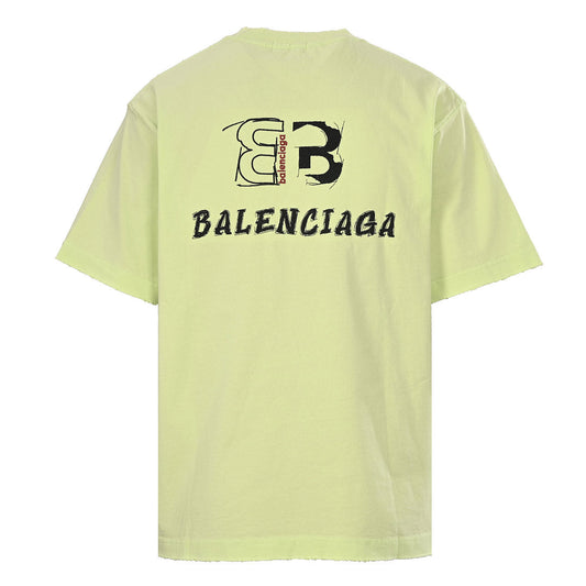 BALENCIAGA T-shirt with Double-B embroidery on the front and back