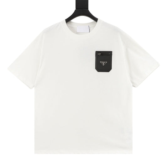 PRADA Nylon Zip-Pocket T-Shirt | 2026 New Collection