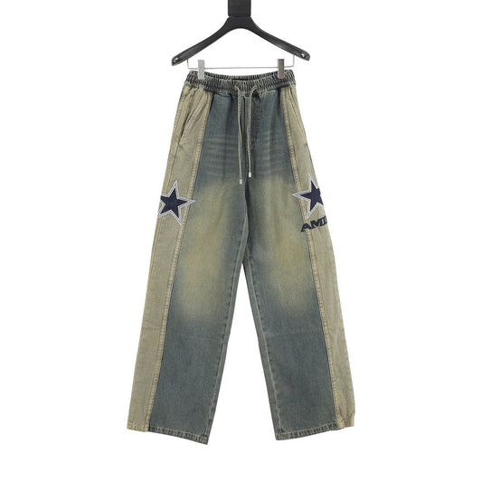 AMIRI Five-Star Embroidered Jeans