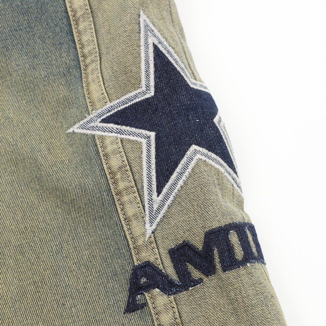 AMIRI Five-Star Embroidered Jeans