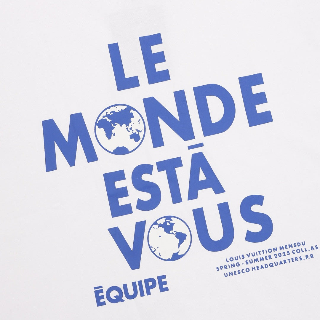 Louis Vuitton "Le Monde Est À Vous" Équipe Short-Sleeve T-Shirt