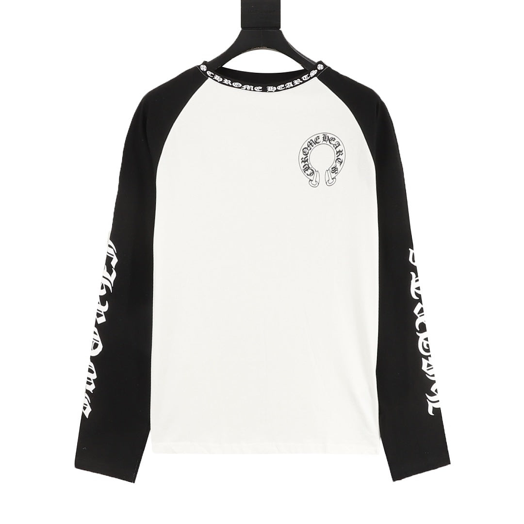 Chrome Hearts Horseshoe Logo Raglan Long-Sleeve T-Shirt