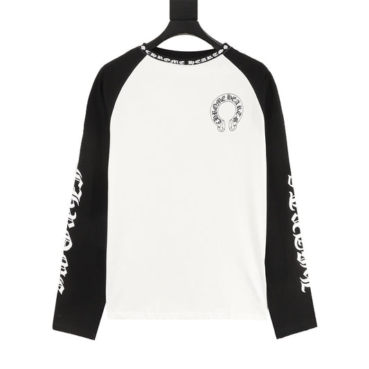 Chrome Hearts Horseshoe Logo Raglan Long-Sleeve T-Shirt