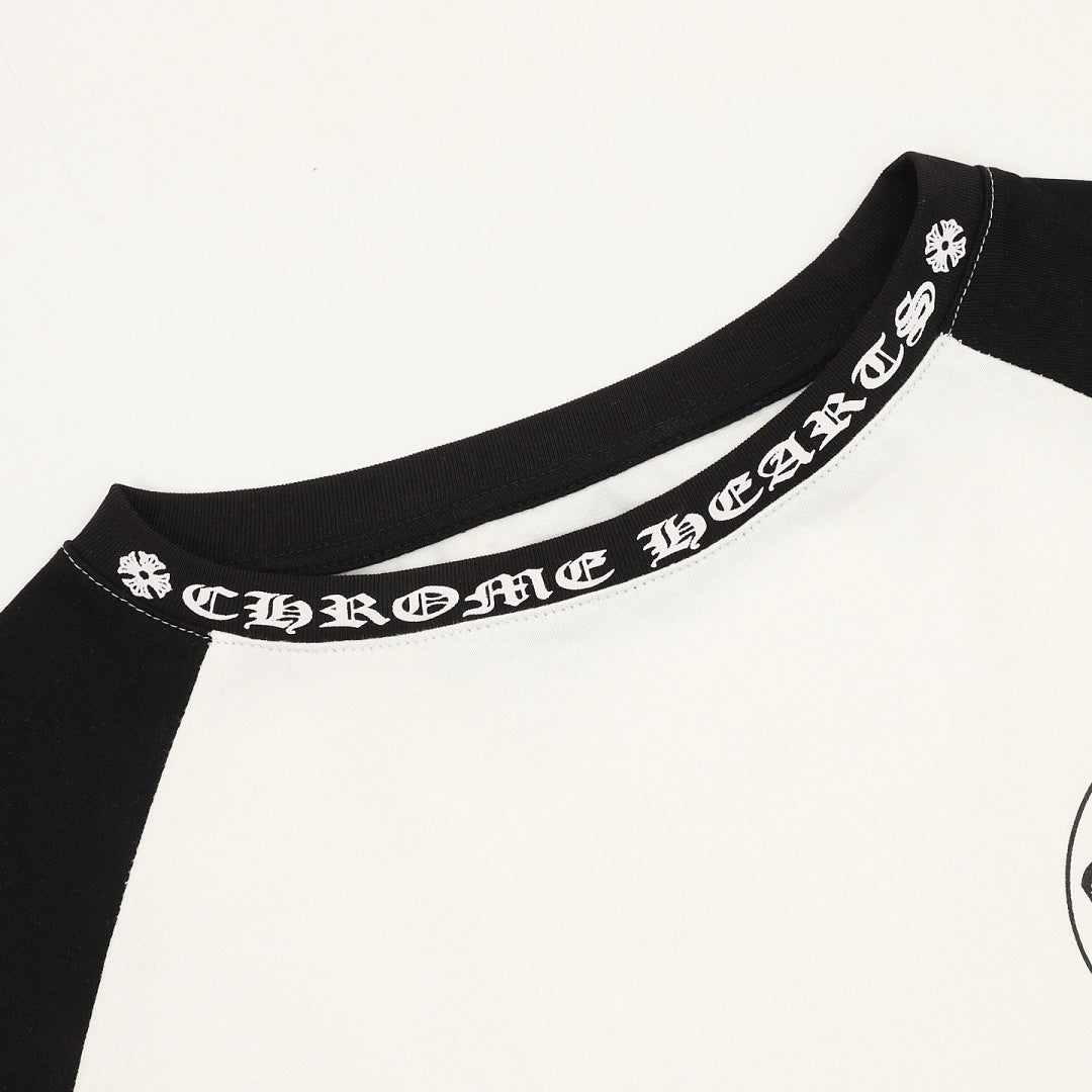 Chrome Hearts Horseshoe Logo Raglan Long-Sleeve T-Shirt