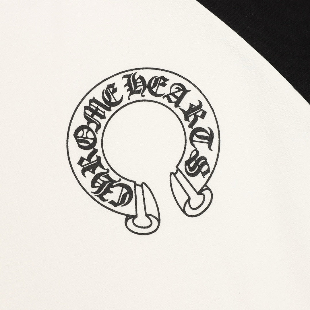 Chrome Hearts Horseshoe Logo Raglan Long-Sleeve T-Shirt