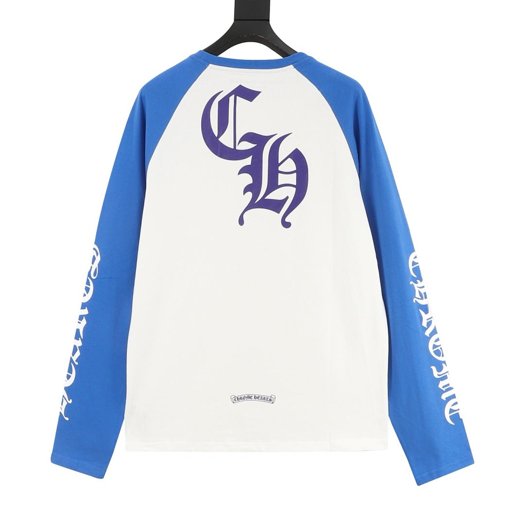 Chrome Hearts Horseshoe Logo Raglan Long-Sleeve T-Shirt