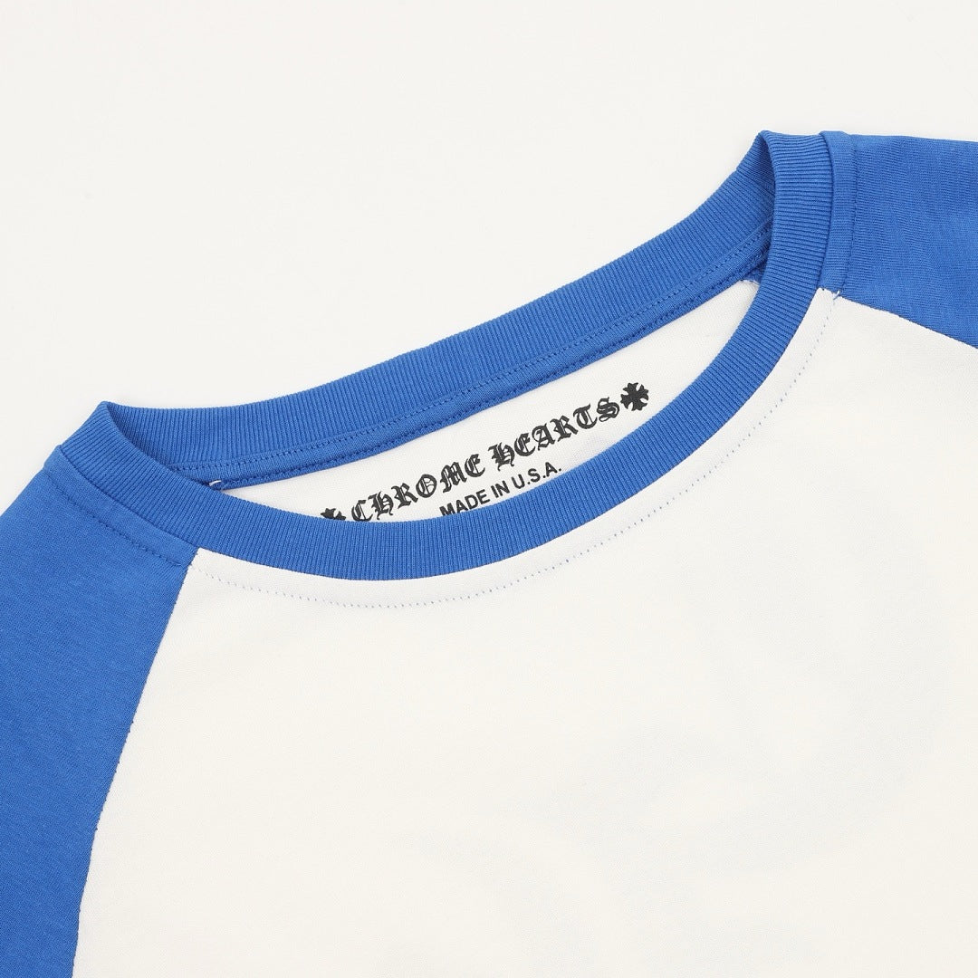 Chrome Hearts Horseshoe Logo Raglan Long-Sleeve T-Shirt