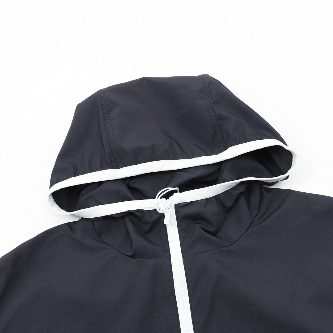 Thom Browne Two-Tone Four-Bar Stripe Sun Protection Jacket