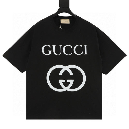 Gucci Classic Interlocking Double G Print Short-Sleeve Top