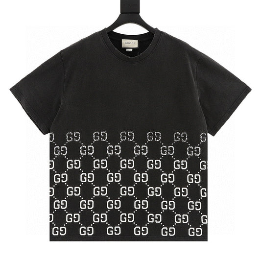 Gucci Double GG Print Gradient Short-Sleeve T-Shirt