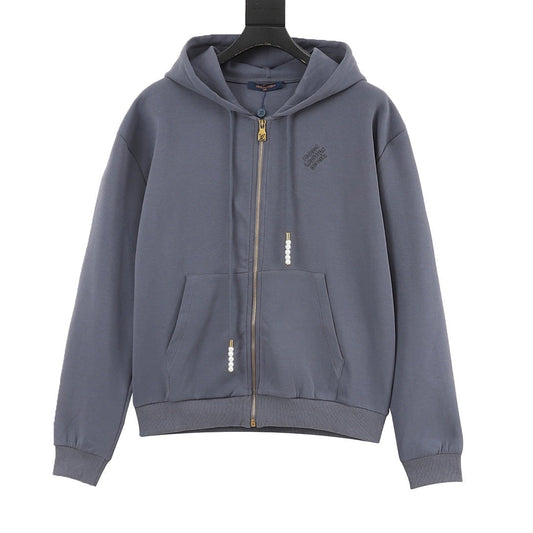 Louis Vuitton Zip-Up Hoodie Slate Blue