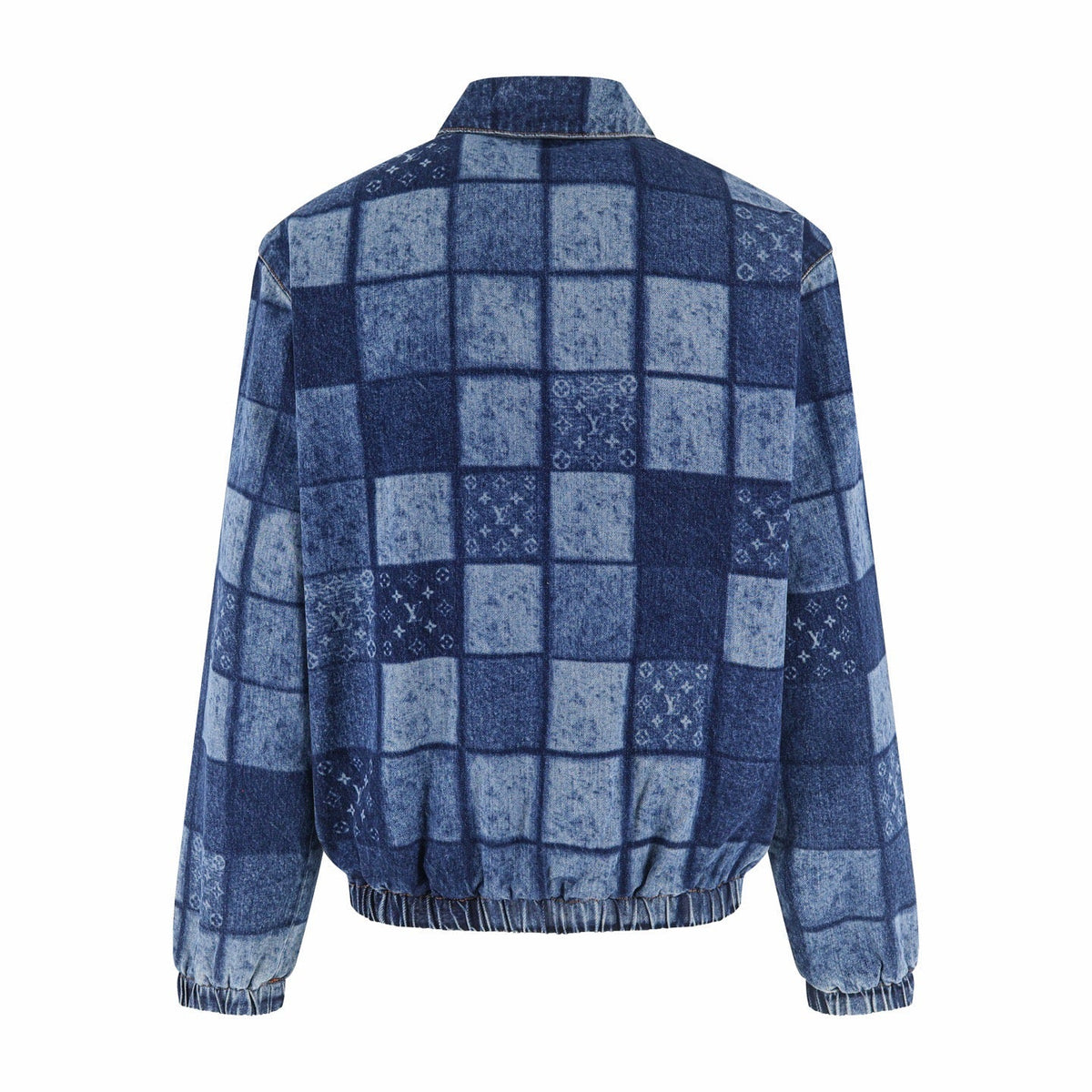 LOUIS VUITTON Monogram Patchwork Denim Harrington Jacket