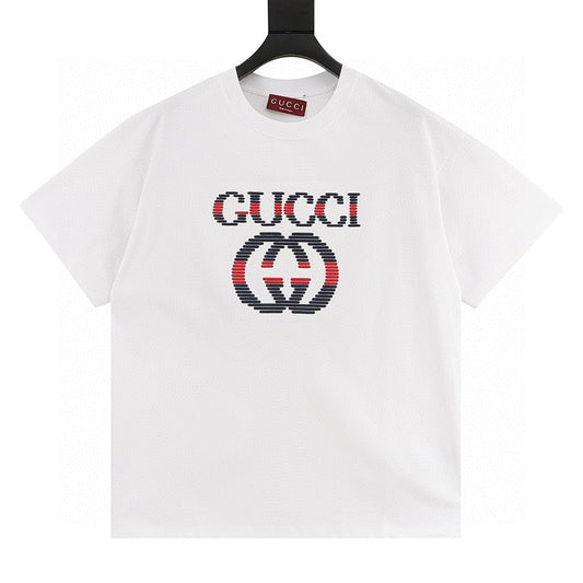 GUCCI 2026 New Arrival: Contrast-Color Heavyweight Embroidered T-Shirt