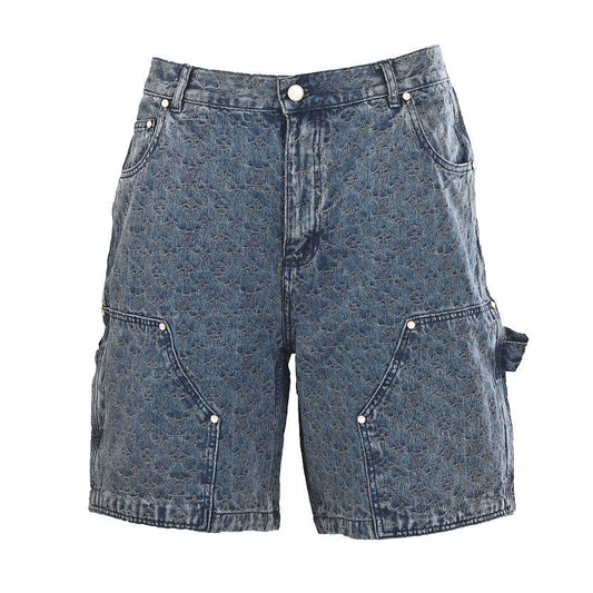LOUIS VUITTON LV Monogram Jacquard Denim Shorts
