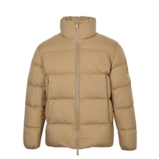 Moncler Stand Collar Solid Color Double Zipper Down Jacket