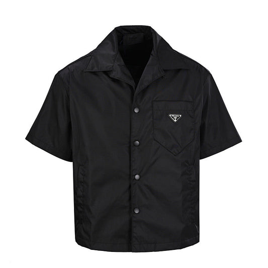 Prada Nylon Double-Pocket Short-Sleeve Shirt — 2026 Collection