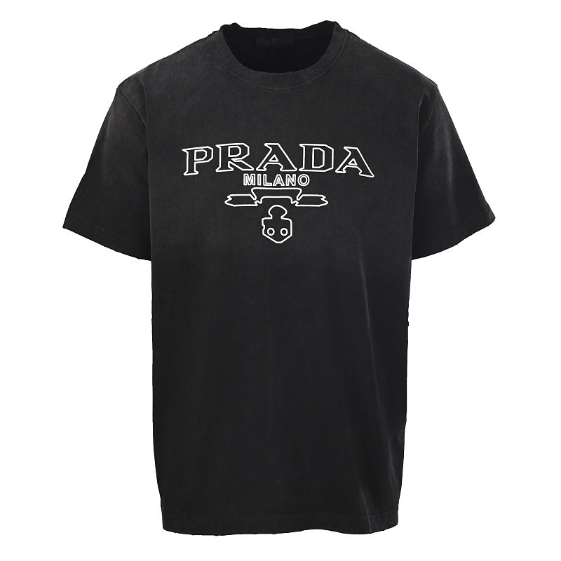 PRADA Cutout Letter Print T-Shirt