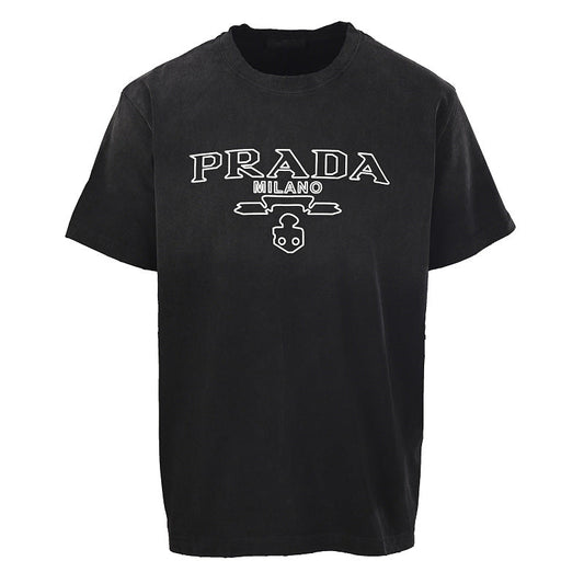 PRADA Cutout Letter Print T-Shirt