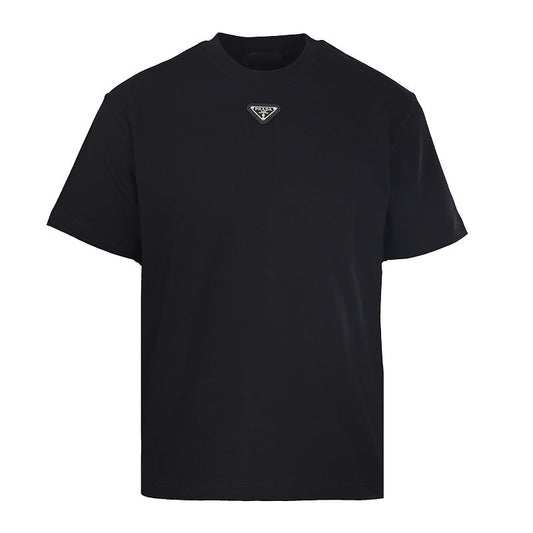 Prada T-Shirt with Under-Collar Triangle Logo