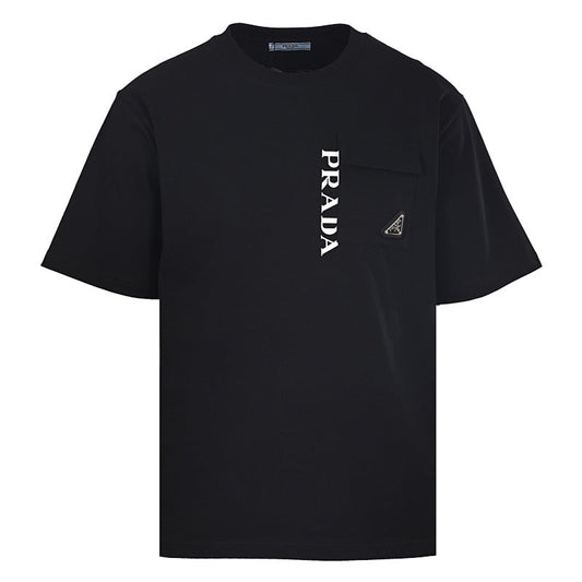 Prada Printed Pocket T-Shirt with Triangle Logo