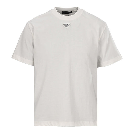 Prada T-Shirt with Under-Collar Triangle Logo