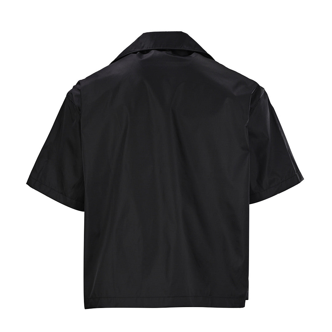Prada Nylon Double-Pocket Short-Sleeve Shirt — 2026 Collection
