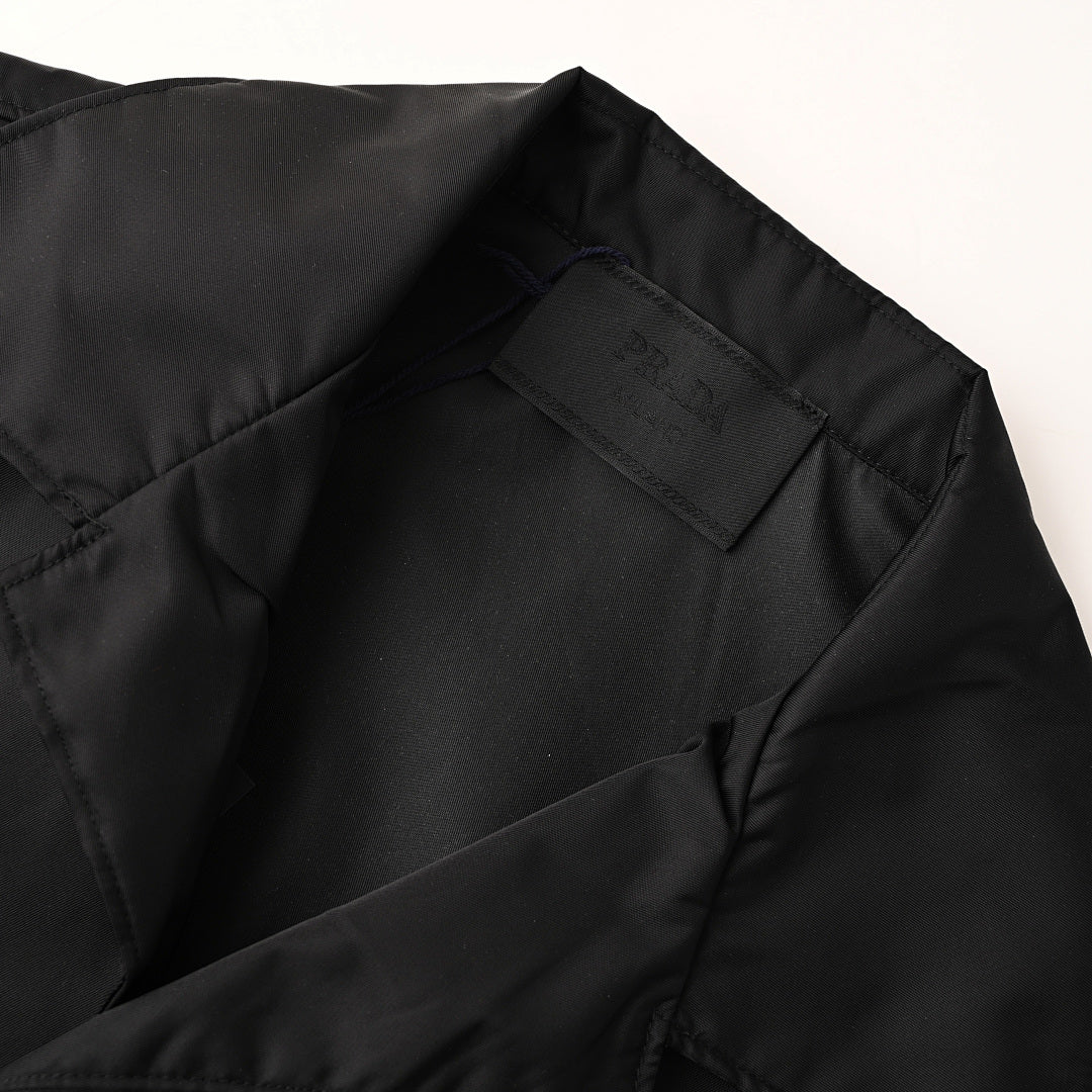 Prada Nylon Double-Pocket Short-Sleeve Shirt — 2026 Collection