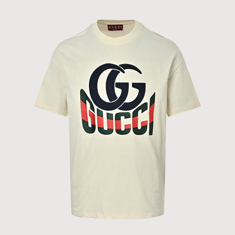 Gucci 2026 Interlocking GG Web Stripe T-Shirt — Ivory | Made in Italy