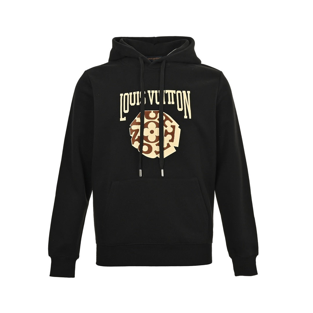 LOUIS VUITTON 3D Monogram Patch Hoodie | LV Letter Appliqué Sweatshirt