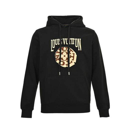 LOUIS VUITTON 3D Monogram Patch Hoodie | LV Letter Appliqué Sweatshirt