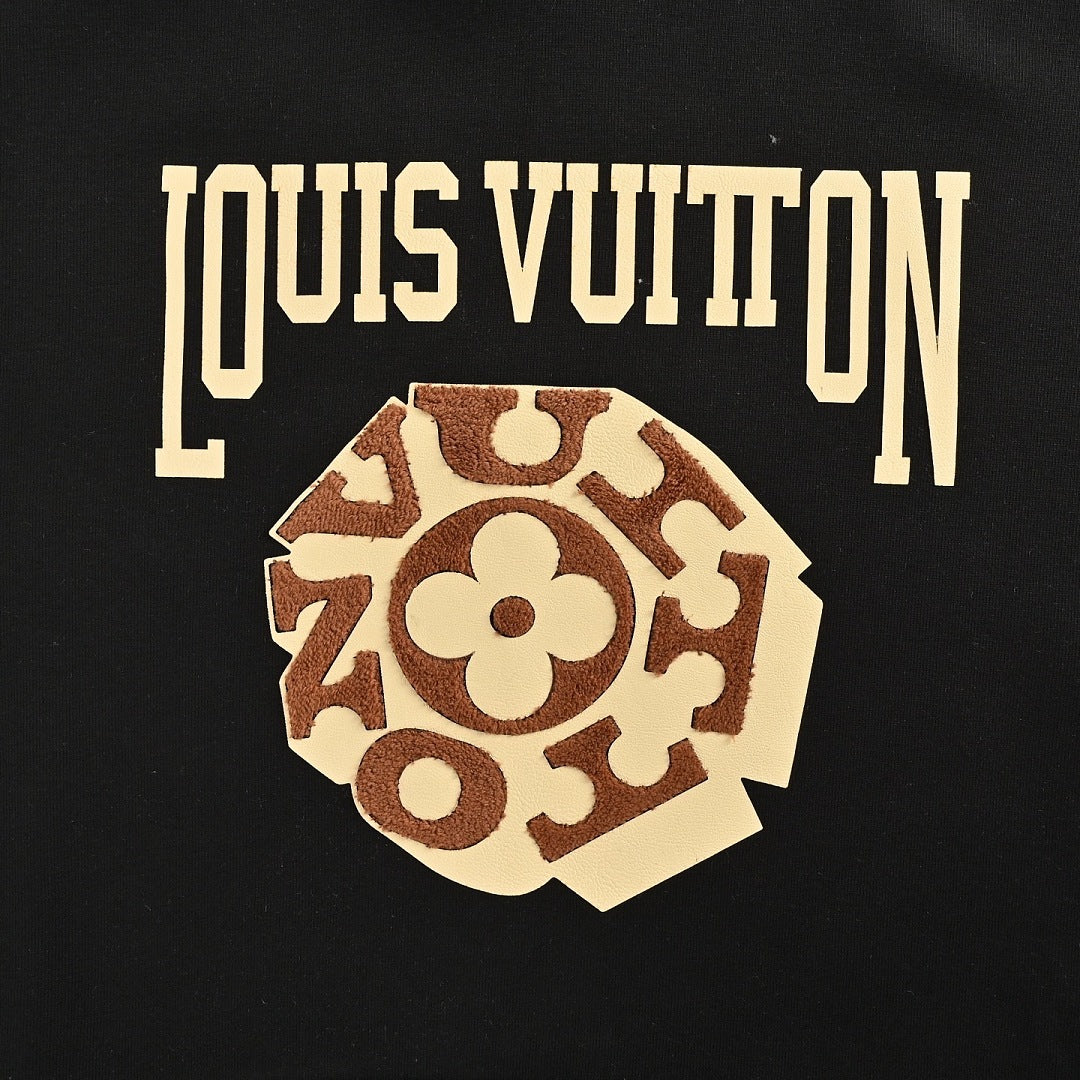 LOUIS VUITTON 3D Monogram Patch Hoodie | LV Letter Appliqué Sweatshirt